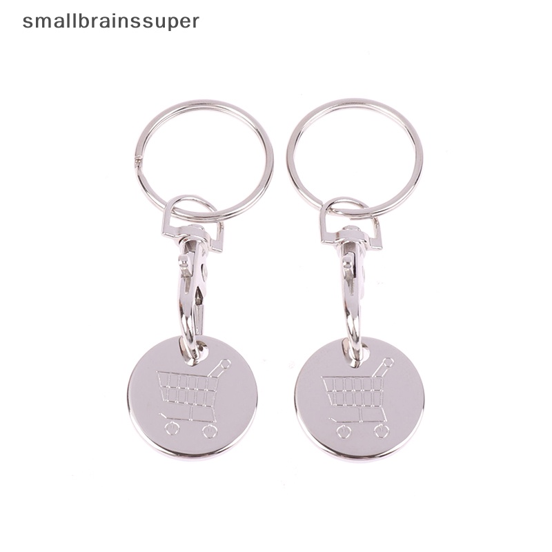 Bộ 2 Móc Treo Chìa Khóa Gắn Xe Đẩy Mua Sắm Bằng Kim Loại Tiện Dụng