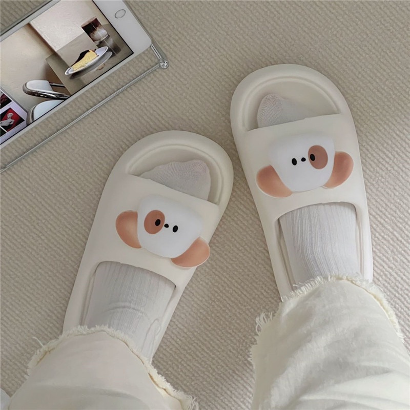 Đáy dày chống trơn trượt dép chó dễ thương bánh mì dép sandal nữ AA6467