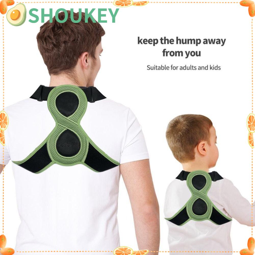 SHOUKEY Đai Đeo Vai Hình Số 8 Điều Chỉnh Tư Thế Chống Gù Lưng Cho Người Lớn Và Trẻ Em