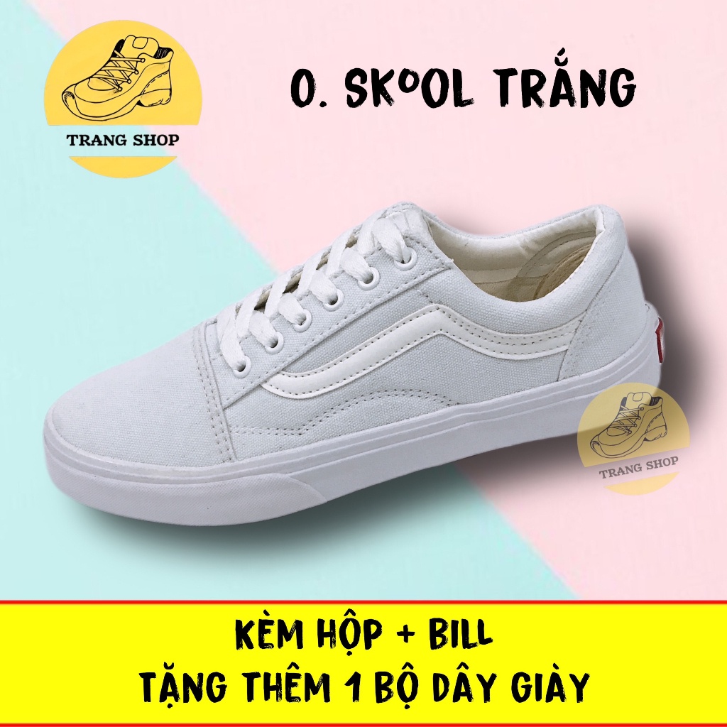 Full box, bill + Tặng thêm 1 bộ dây giày - Giày thể thao nam nữ 𝐕𝐀𝐍𝐒 o.skool, 6 mẫu hot, size 36-43.  .