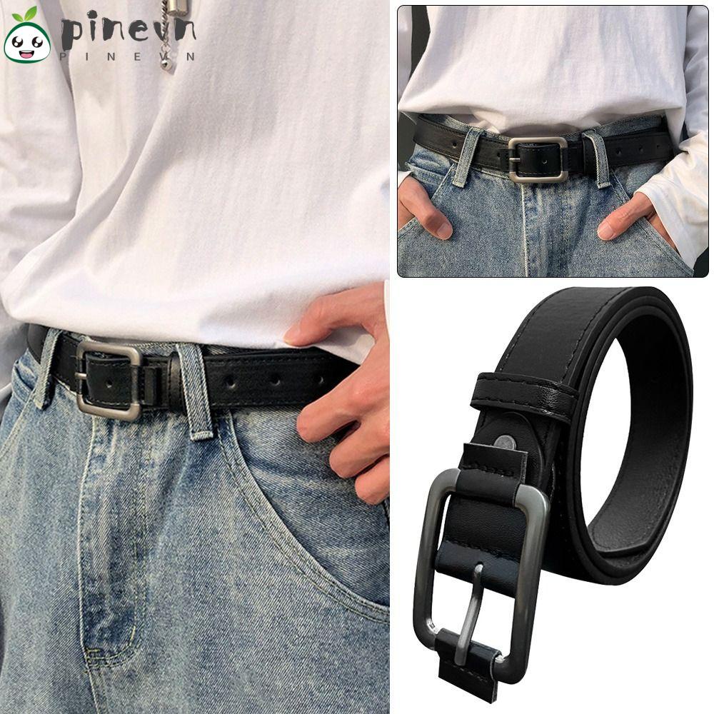 PINEVN Thắt Lưng Da Bản Nhỏ Thời Trang Cho Nữ