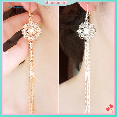 Túi Đựng Đồ Dùng Cao Cấp Tiện Dụng| Bông Tai DạNg DàI Tua Rua HìNh Hoa ĐíNh Đá Xinh XắN