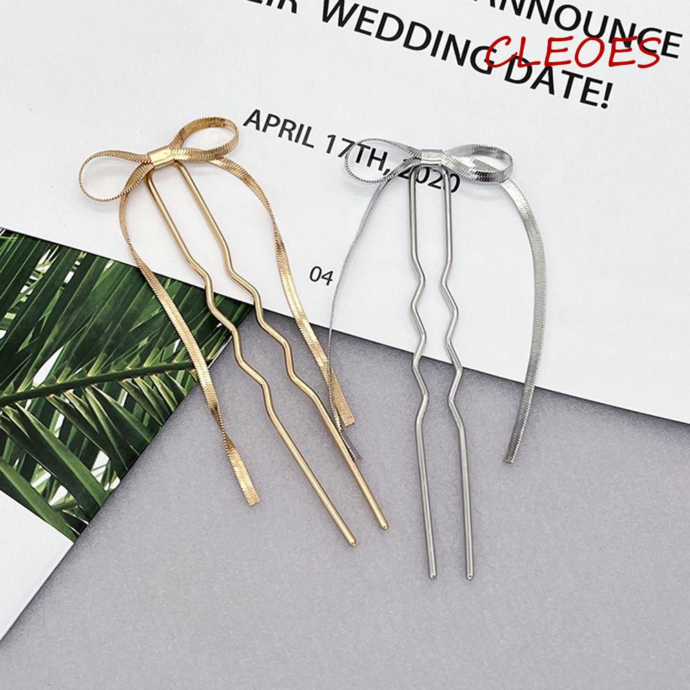 CLEOES Trâm Cài Tóc Hình Nơ Phong Cách Hàn Quốc Thời Trang Cho Nữ