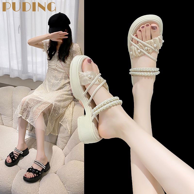 Sandal Đế Xuồng 2cm-4.5cm Thời Trang Mùa Hè 2023 Mới Phong Cách Pháp Dành Cho Nữ