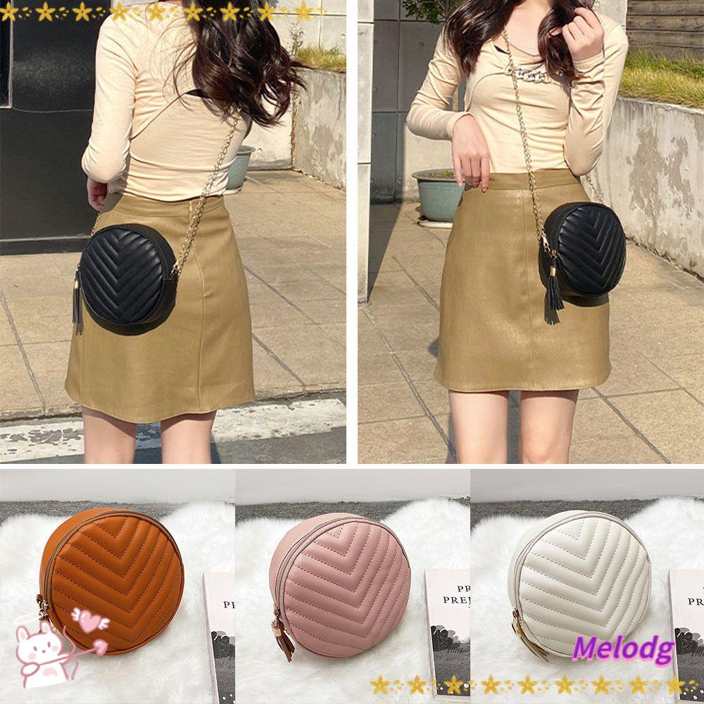 MELODG Túi Đeo Chéo Hình Tròn Thời Trang Dành Cho Nữ