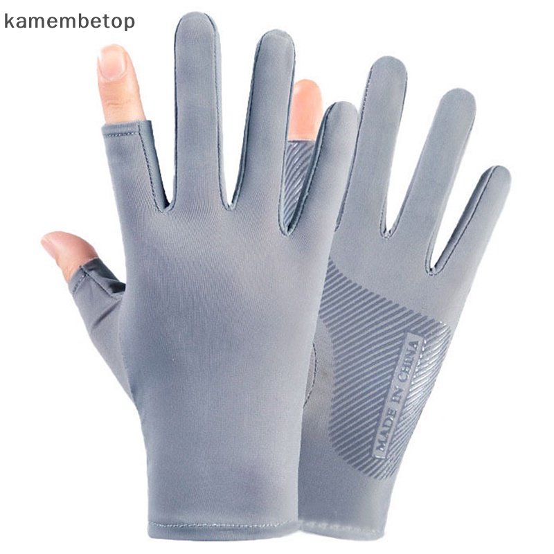 Găng Tay Lụa Lạnh Mỏng Thoáng Khí Chống Trượt Có Thể Chạm Màn Hình Cảm Ứng Bảo Vệ