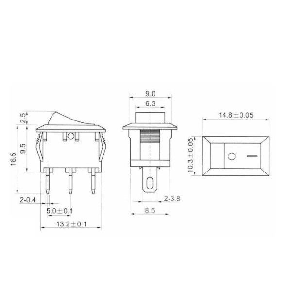 Công Tắc Bật / Tắt 117s 2-pin 250v3a 125v6a