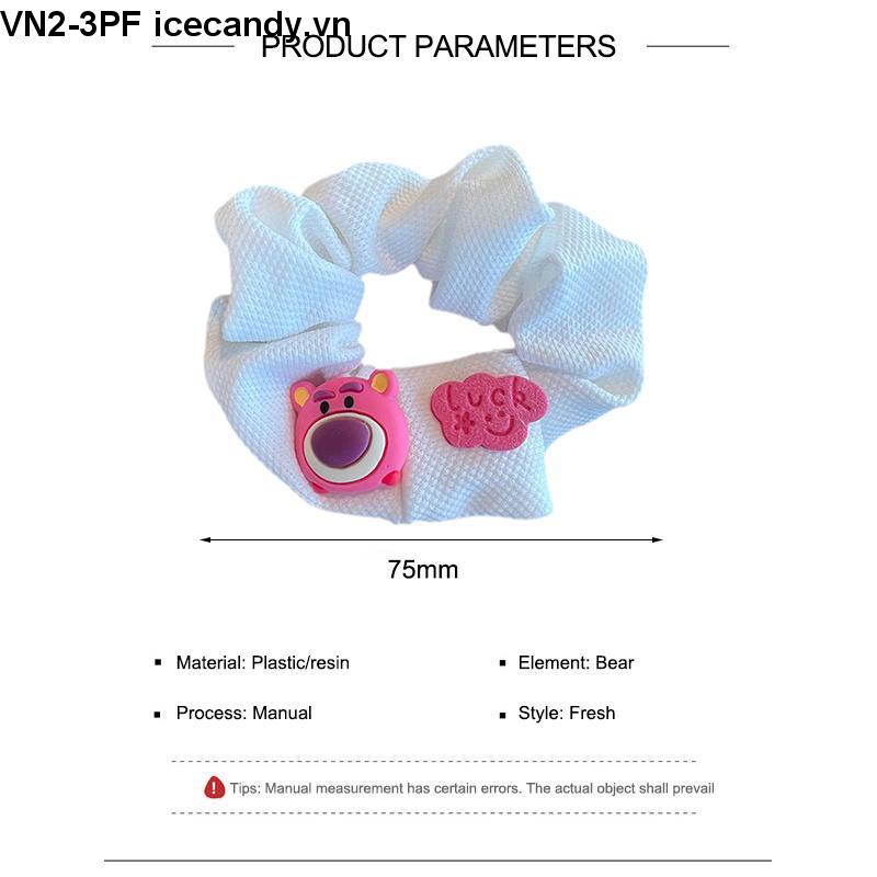 🥟ice🥟Dây Cột Tóc Hình Gấu Dâu Dễ Thương Xinh Xắn Dành Cho Nữ