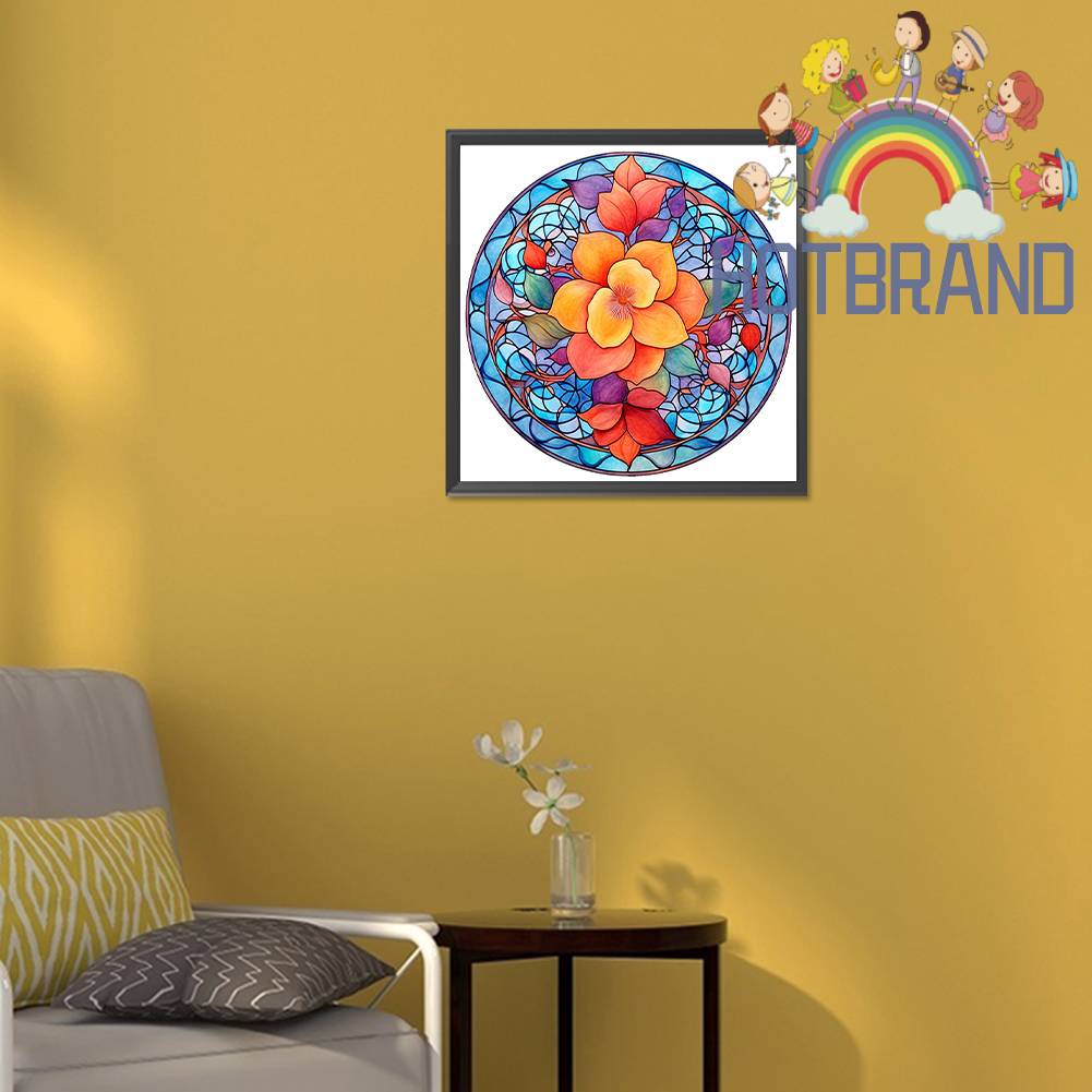 Tranh Đính Đá Kim Cương Toàn Bộ 5D DIY Hình Vẽ Hoa Bằng Kính