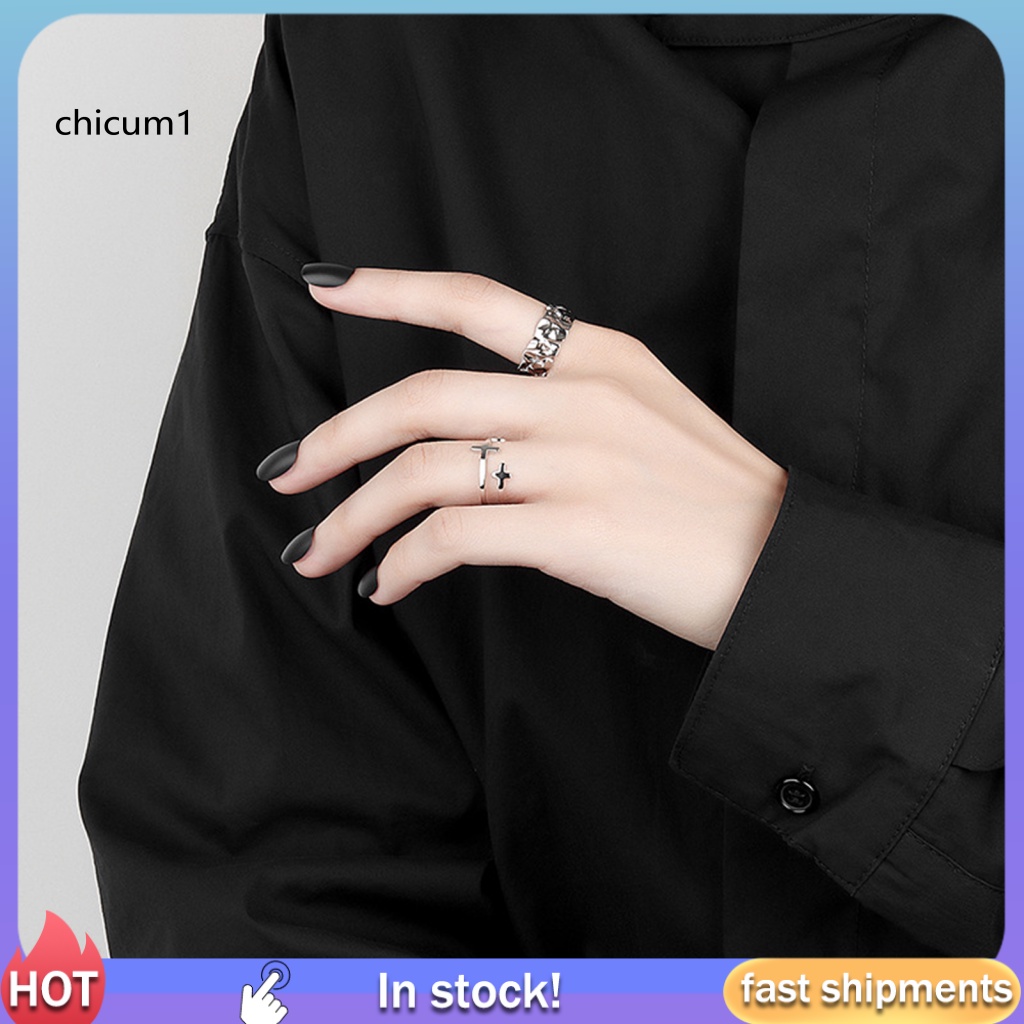 Nhẫn Đeo Ngón Trỏ Có Thể Điều Chỉnh Phong Cách Trung Tính Cá Tính Cho Nữ