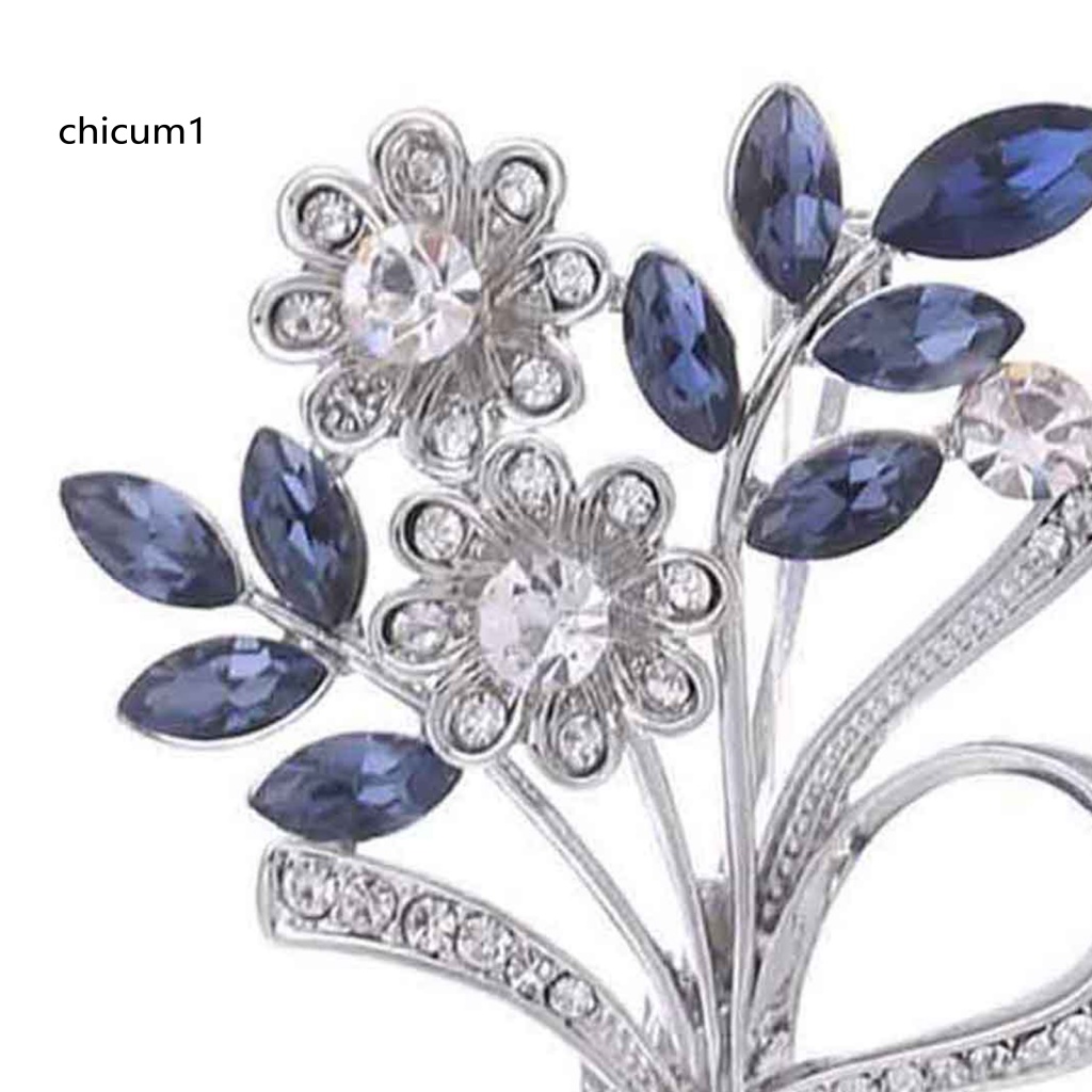 Ghim Cài Áo Hình Hoa Đính Đá Nhân Tạo Thời Trang Cho Nữ