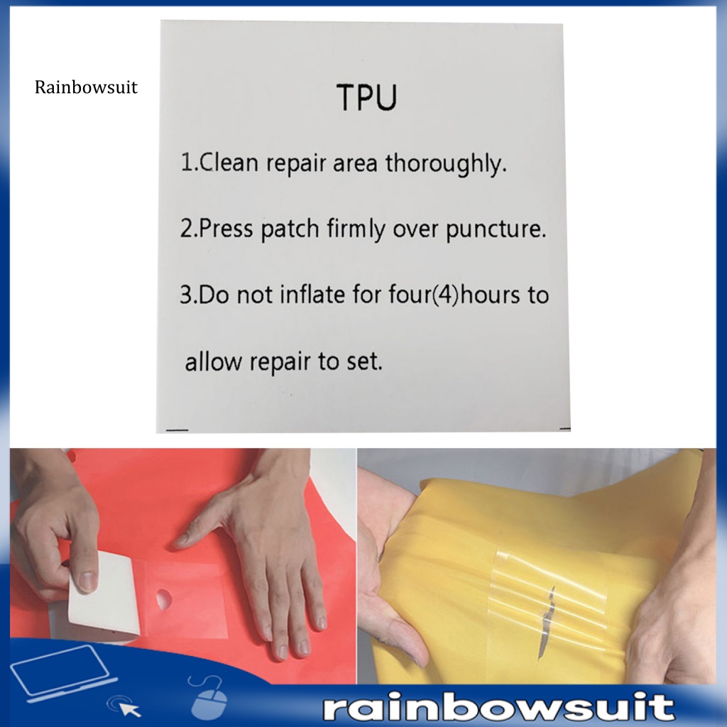 Set 10 Miếng Dán Trong Suốt Tự Dính Chống Thấm Nước Dùng Sửa Chữa Đồ Chơi Bơm Hơi