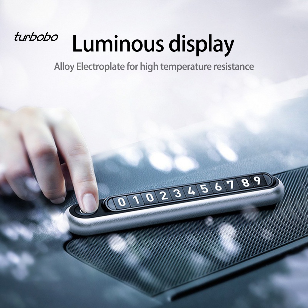 Turbobobo Biển Số Điện Thoại 3D Dạ Quang Siêu Thấm Hút Dùng Để Trang Trí Xe Hơi