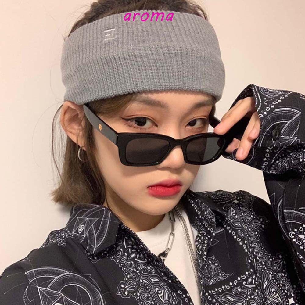 AROMA Kính Mát Gọng Vuông Chống Phản Quang Phong Cách Vintage Thời Trang Cho Nữ