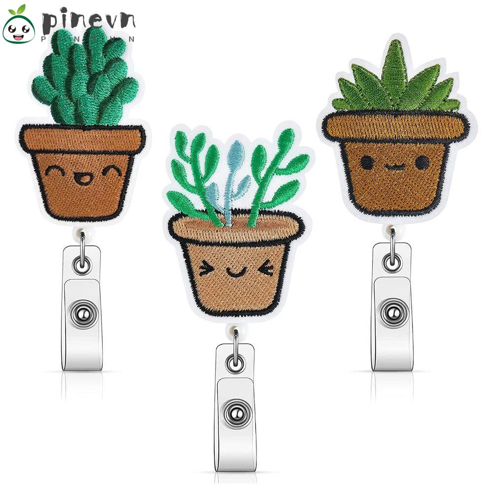 PINEVN Set 3 Móc Chìa Khóa Có Thể Thu Gọn Dùng Đựng Thẻ Id Tiện Dụng Cho Văn Phòng