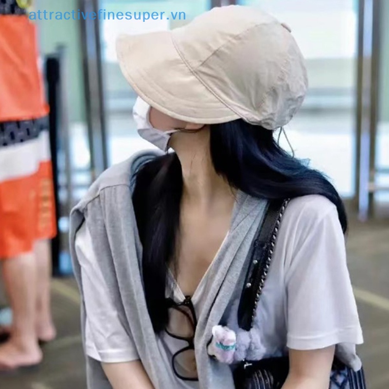 Mũ Rộng Vành Chống Nắng Có Dây Rút Có Thể Điều Chỉnh Cho Nam Nữ