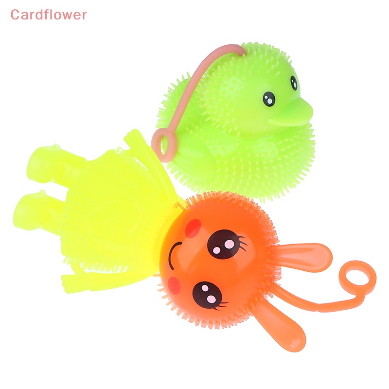 < Cardflower > Đồ Chơi Bóng Mềm Đàn Hồi Hình Thỏ Nhiều Màu Sắc Phát Sáng Dành Cho Trẻ Em Mới