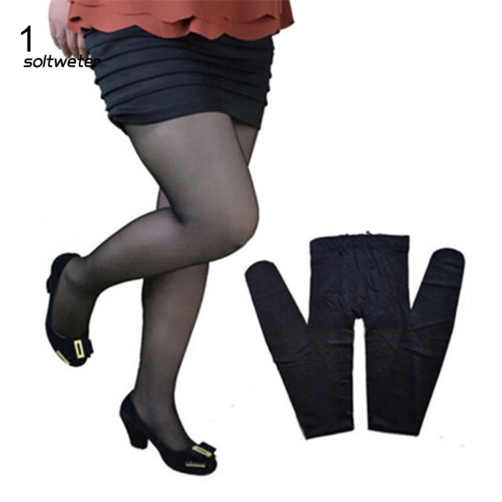 Quần Tất Lưới Nylon Bóng Linh Hoạt Kích Thước Plus Size Cho Nữ