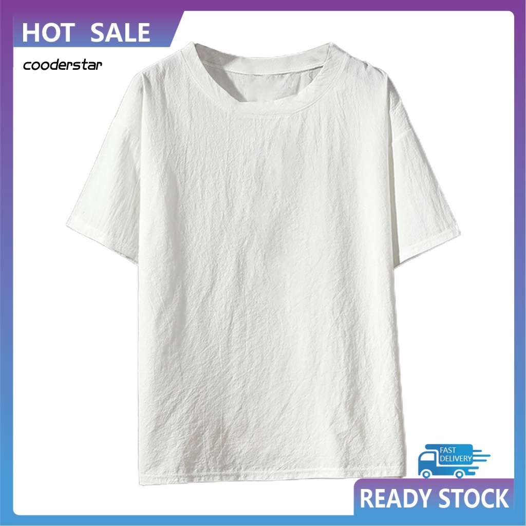 Áo Thun Nam Cổ Tròn Siêu Nhẹ Màu Trơn Plus Size