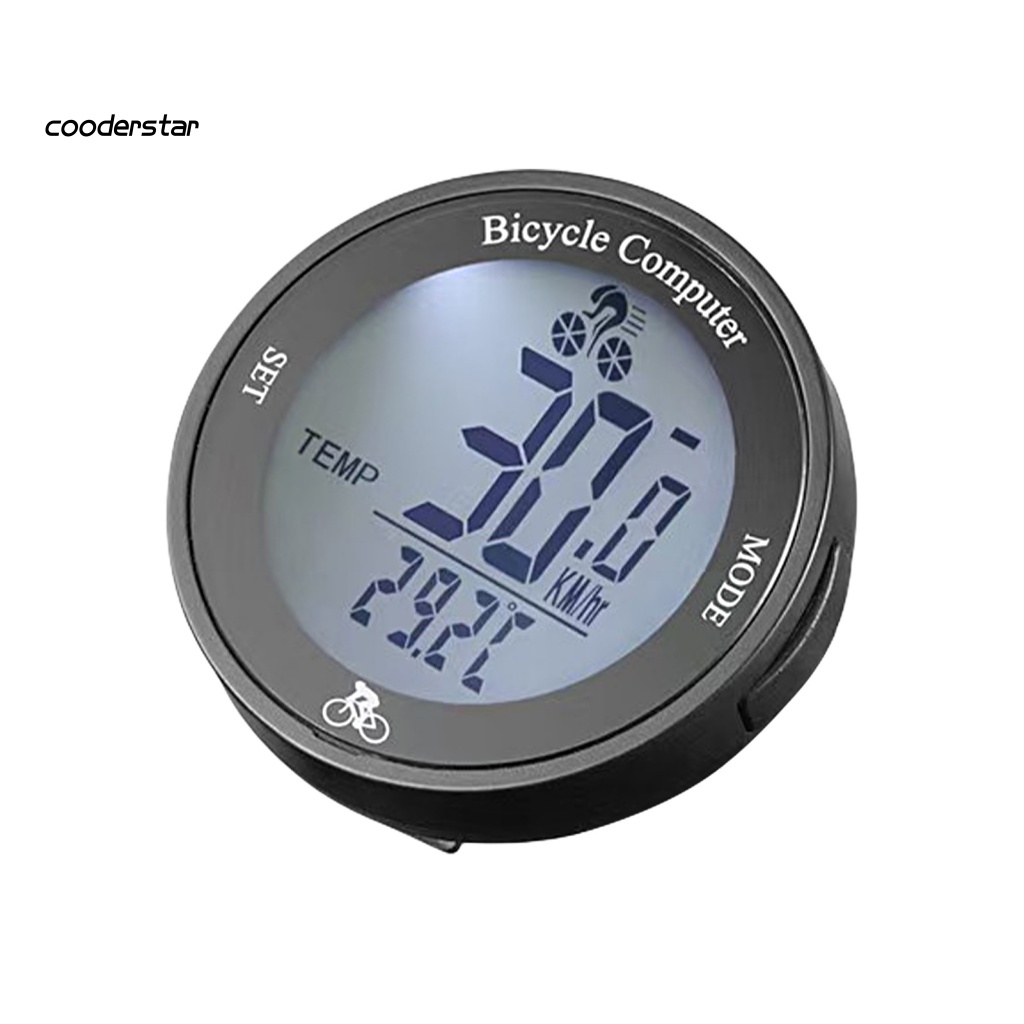 Đồng Hồ Đo Tốc Độ Xe Đạp Không Dây Màn Hình Tròn Hiển Thị Chữ Tiếng Anh