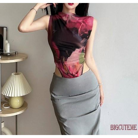 Áo Liền Quần Không Tay Nhuộm Màu Thời Trang Mùa Hè Cho Nữ