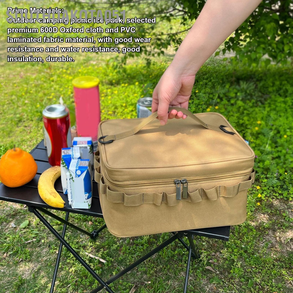 Southdakota051 Cắm Trại Dã Ngoại Túi Đá PVC Di Động Làm Mát Có Dây Đeo Vai Thể Tháo Rời Cho Đi Du Lịch