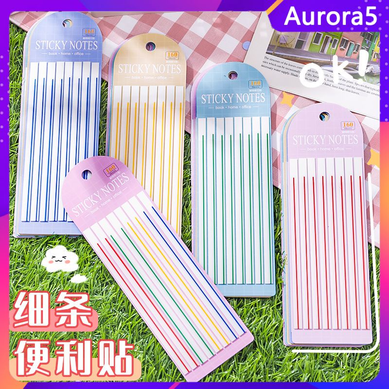 【Đang giao hàng】 Giấy ghi chú trong suốt Gạch dưới đầy màu sắc Tab chỉ mục Cờ Nhãn dán Notepad Đánh dấu trang Bản ghi nhớ dải dài mỏng
