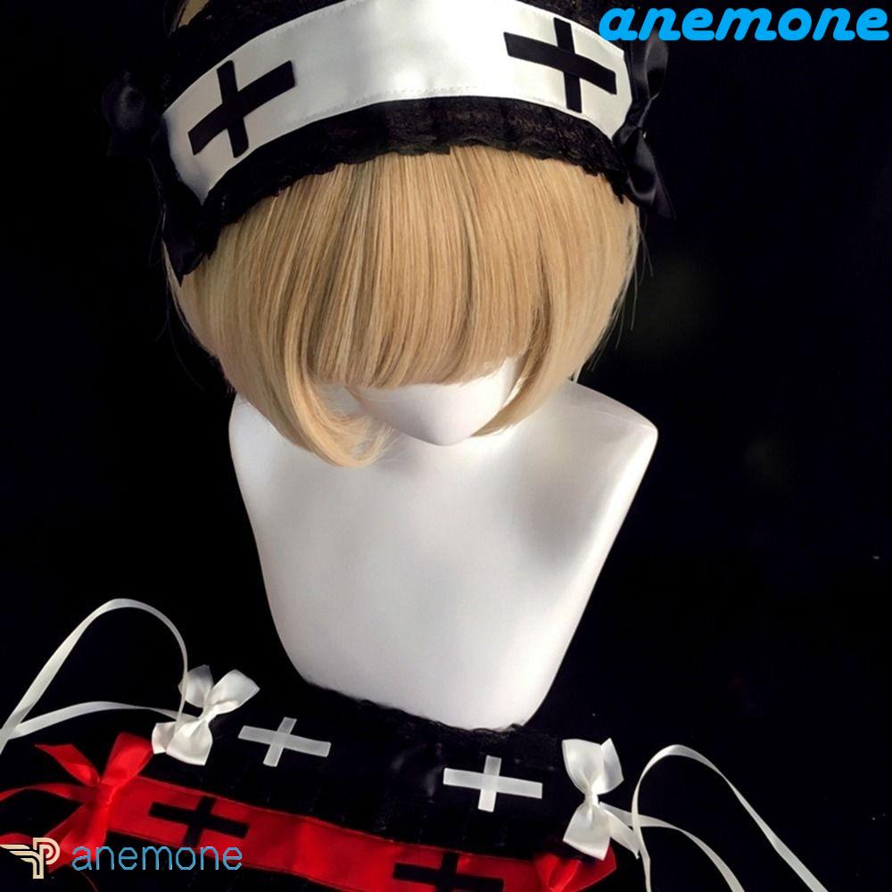 ANEMONE Cài Tóc Đính Nơ Ruy Băng Chéo Phong Cách Lolita Gothic Ngọt Ngào Dễ Phối Đồ Dành Cho Bạn Nữ