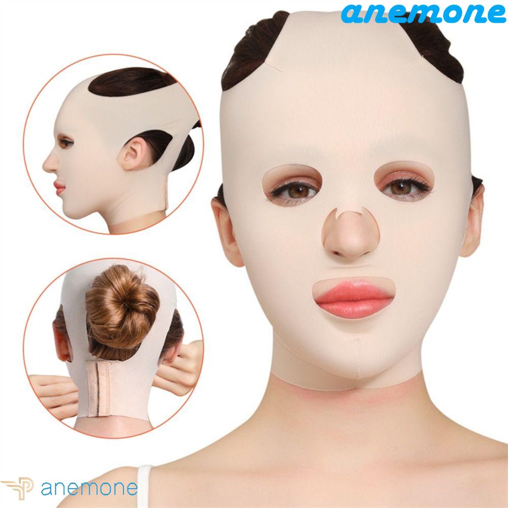 ANEMONE Đai Quấn Mát Xa Da Mặt Tạo Khuôn Mặt Chữ V Thoáng Khí Chống Nếp Nhăn