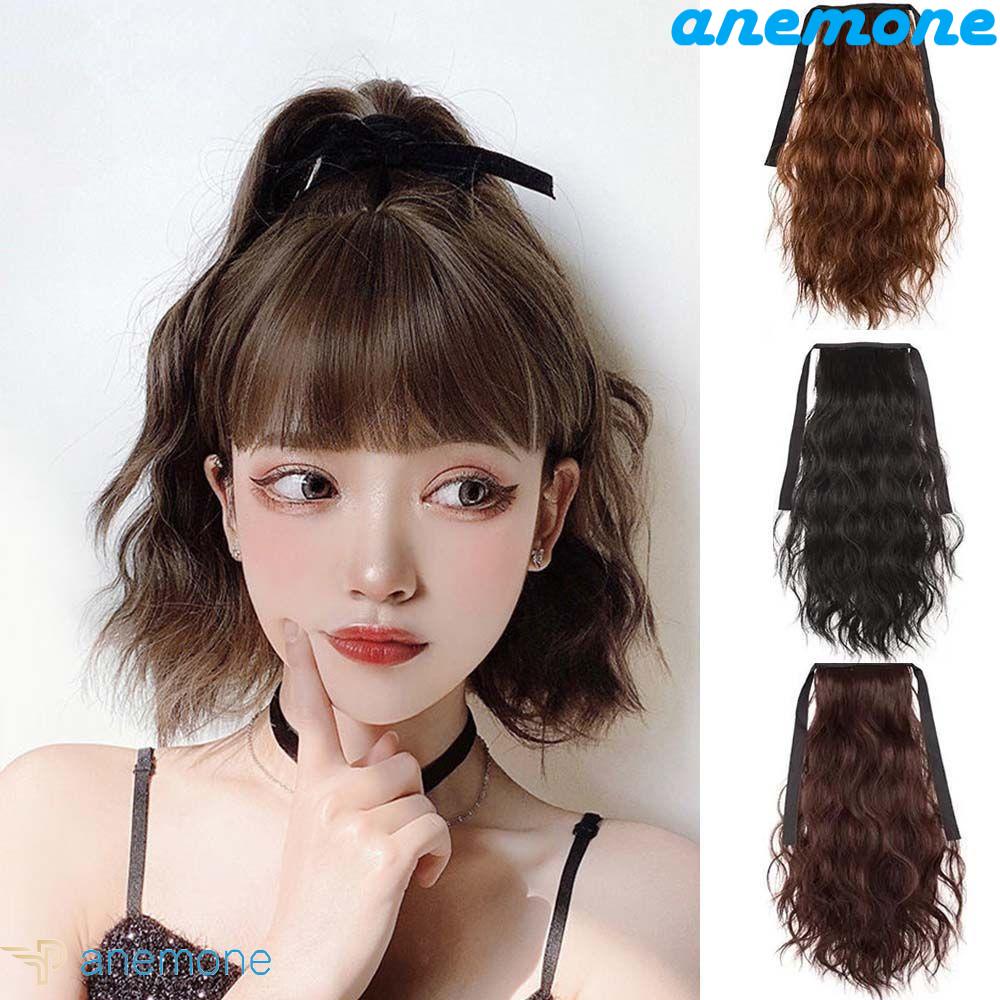 ANEMONE Tóc Giả Bằng Sợi Tổng Hợp Màu Nâu Kháng Nhiệt Dành Cho Nữ