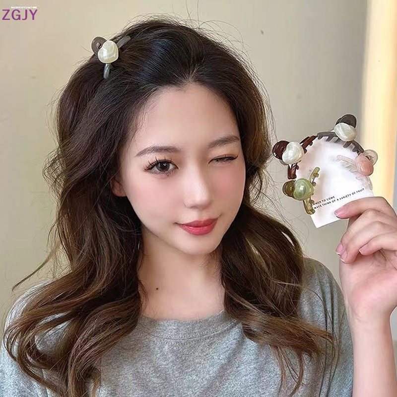 Zgjy Kẹp Tóc Mini Hình Trái Tim Nhiều Màu Sắc Phong Cách Hàn Quốc Cho Nữ Giới Mới