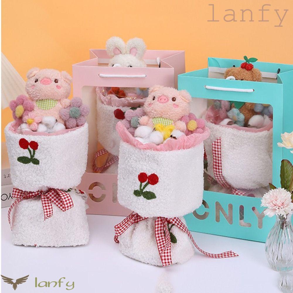 LANFY Bó Hoa Nhồi Bông Hình Động Vật Hoạt Hình Dễ Thương Trang Trí Nhà Cửa