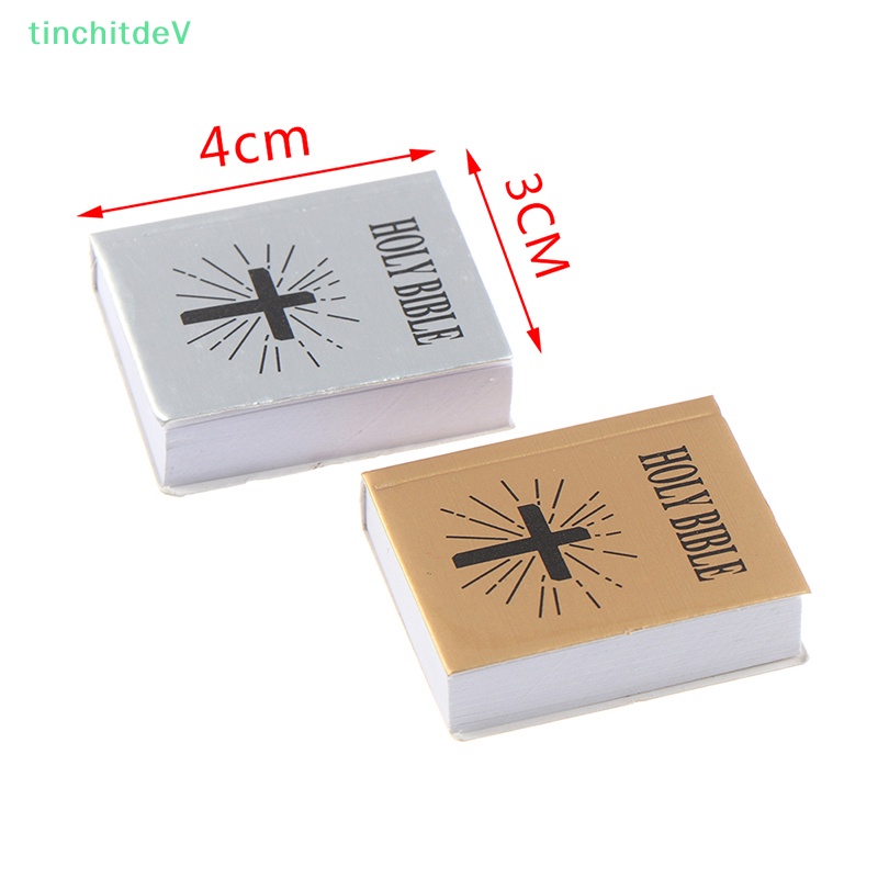 [TinchitdeV] Sách Kinh Thánh Mini Phiên Bản Tiếng Anh 1 / 6 Trang Trí Nhà Búp Bê