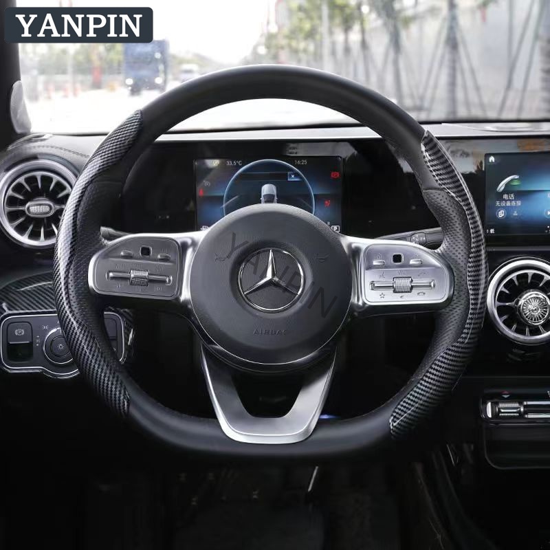 Vỏ Bọc Vô Lăng Xe Hơi In Họa Tiết Sợi Carbon