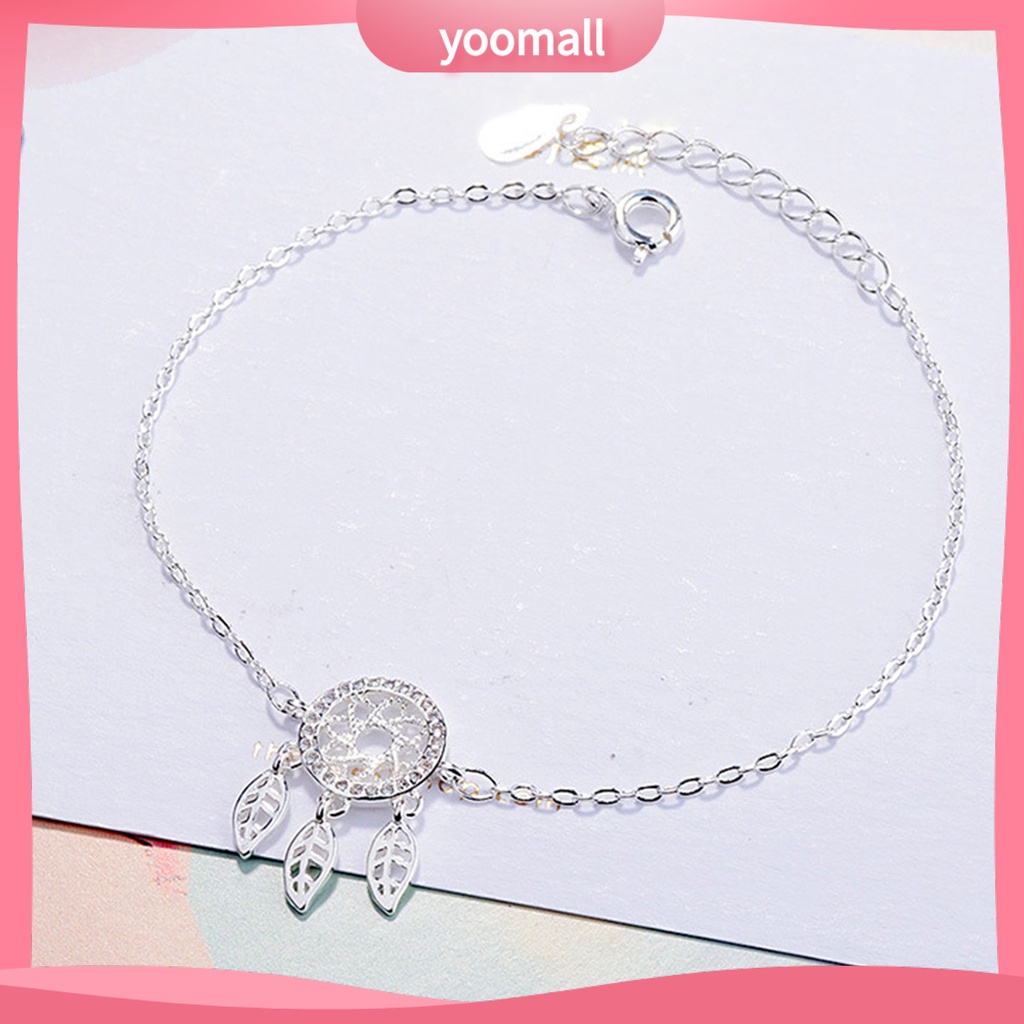 [YM] Lắc chân Hình Dreamcatcher Phối Tua Rua Bằng Đồng Quyến Rũ Chống Ăn Mòn Cho Nữ Cuộc