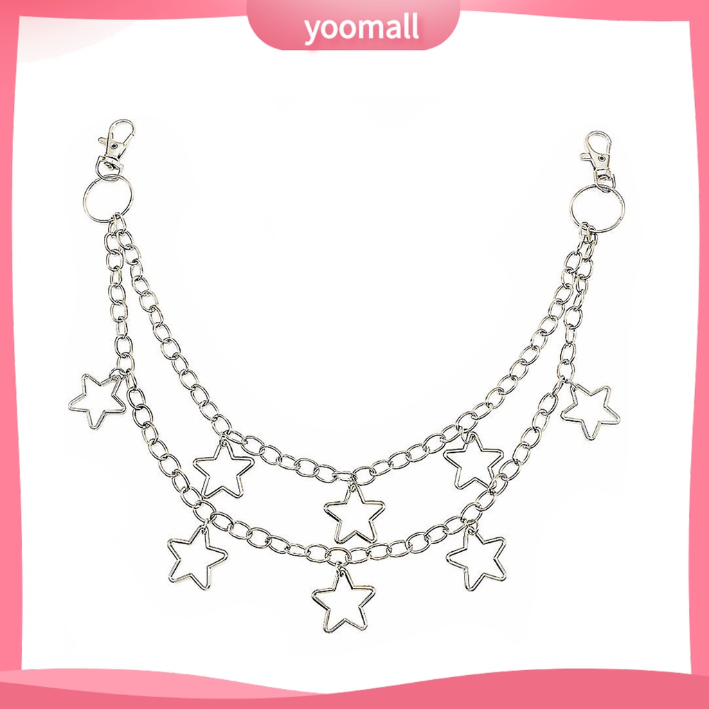 Dây Xích Kim Loại Đeo Thắt Lưng Quần Jean Nhiều Lớp Phong Cách Hip Hop Cho Nam Và Nữ