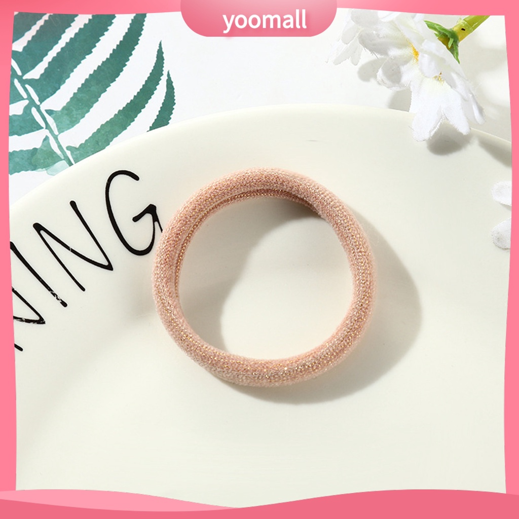 Dây Cột Tóc Bản Rộng 5cm Dày Co Giãn Màu Sắc Lấp Lánh