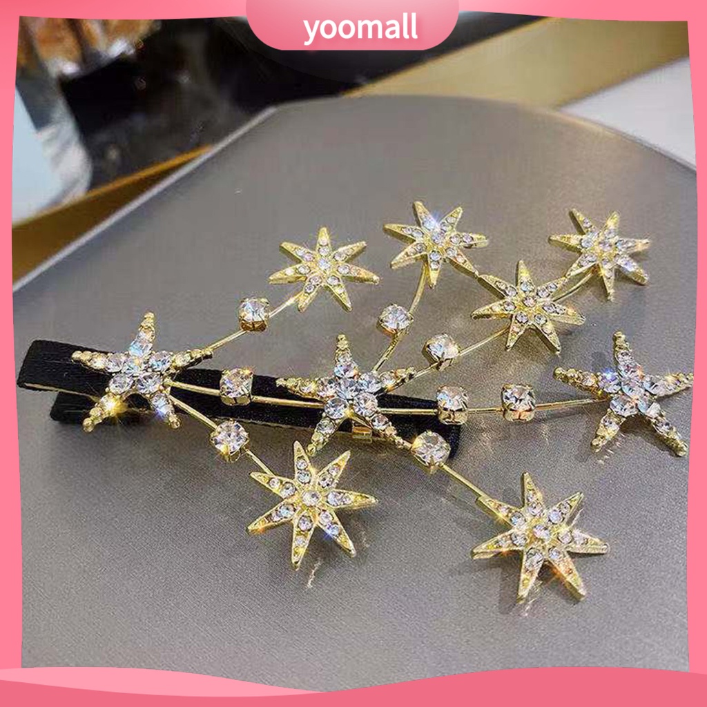 Kẹp Tóc Hình Ngôi Sao Đính Đá Lấp Lánh Thời Trang Cho Nữ