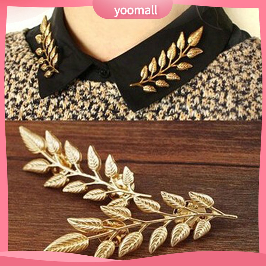 1 Cặp Ghim Cài Áo Hình Chiếc Lá Xinh Xắn