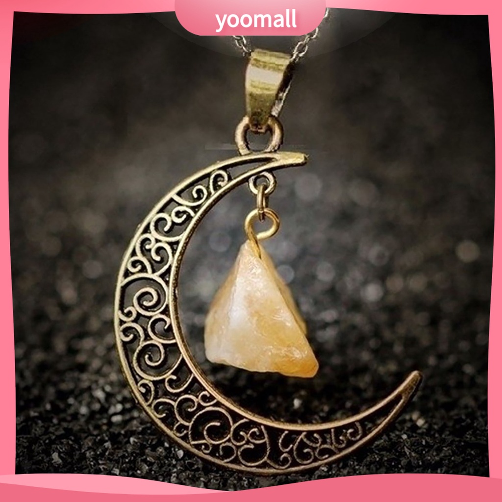 Vòng cổ Mặt Hình Mặt Trăng Bằng Thép Không Gỉ Thời Trang Cho Nữ