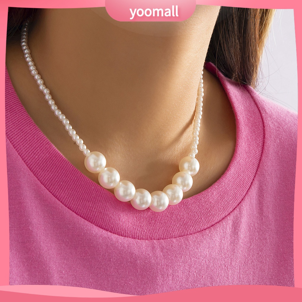[YM] Vòng Cổ Choker Nhiều Lớp Mặt Ngọc Trai Tinh Tế Cho Cô Dâu