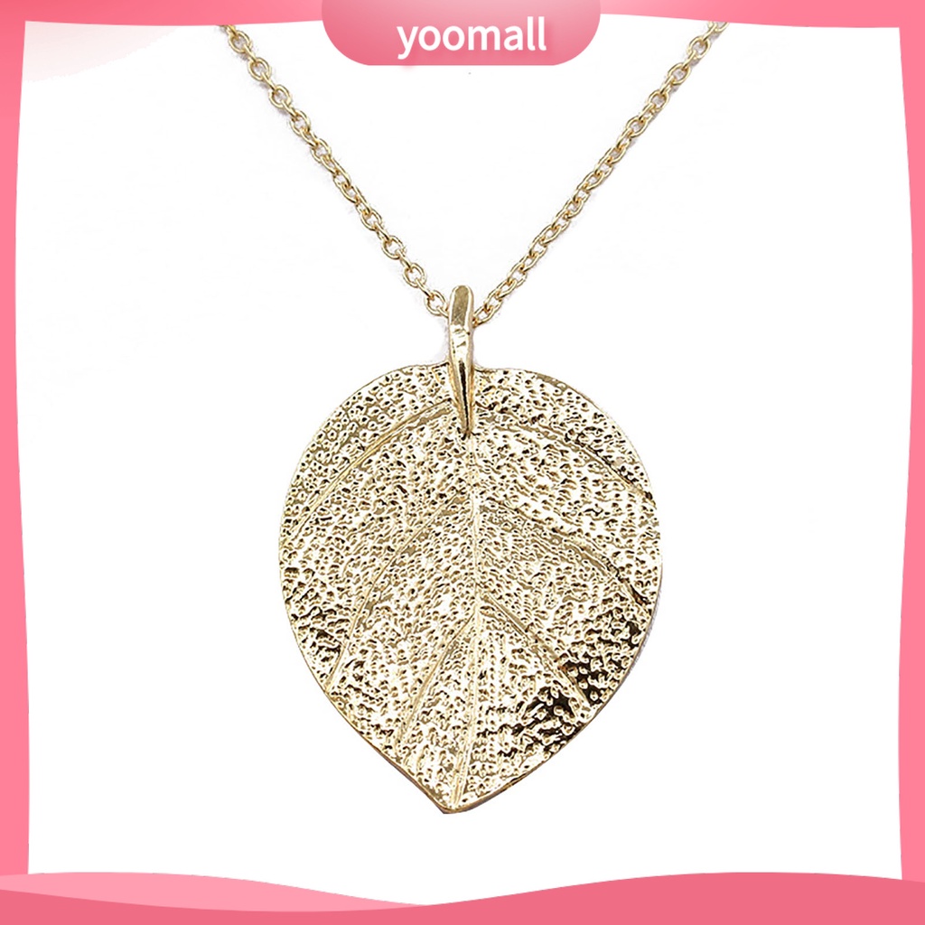 [YM] Vòng Cổ Sweater Dây Xích Kết Cấu Lá Duyên Dáng Thanh Lịch Dễ Lên Màu Làm Quà Tặ