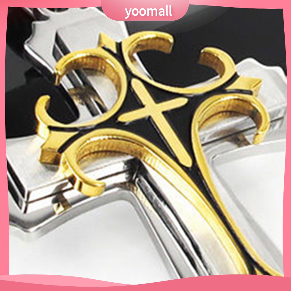 Vòng cổ Thép Không Gỉ Mặt Thánh Giá Thời Trang Dành Cho Nam