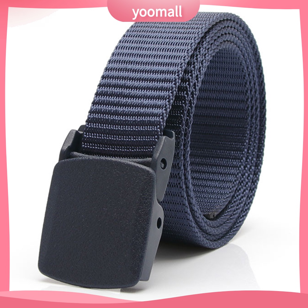 Thắt Lưng Màu Trơn Khóa Cài Điều Chỉnh Được Thời Trang Cho Nam