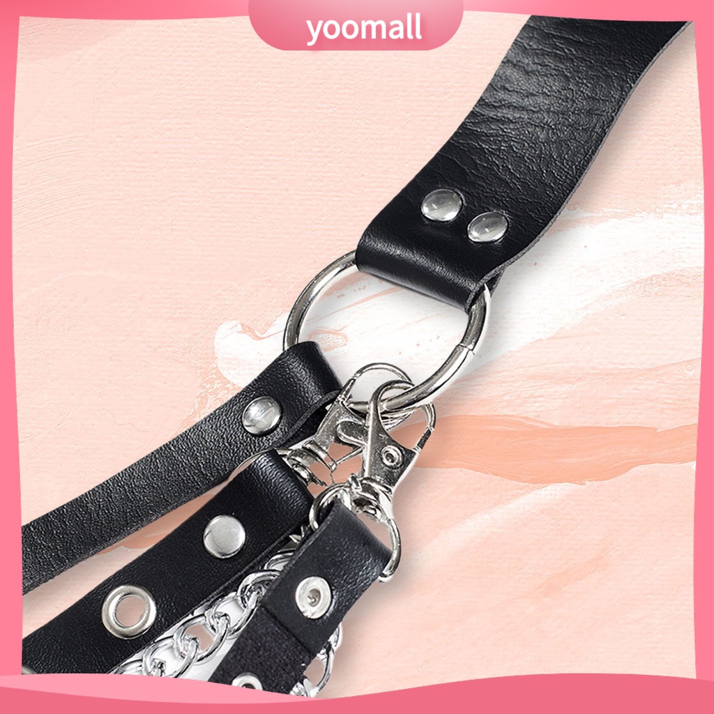 Dây Thắt Lưng Da Giả Đính Đinh Tán Phong Cách Hip Hop Gothic Punk Thời Trang Cho Nữ