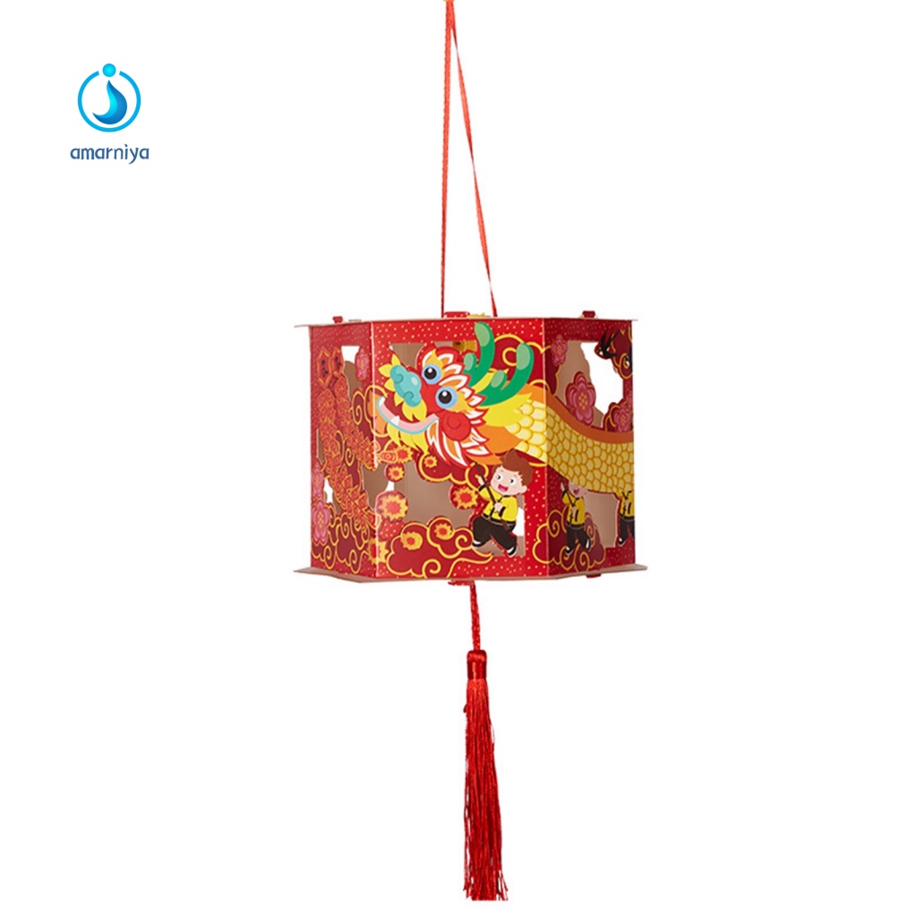 1 Bộ Lồng Đèn Giấy Màu Đỏ Trung Hoa Nhẹ Nhàng Sáng Tạo Trang Trí Nhà Cửa Dịp Năm Mới