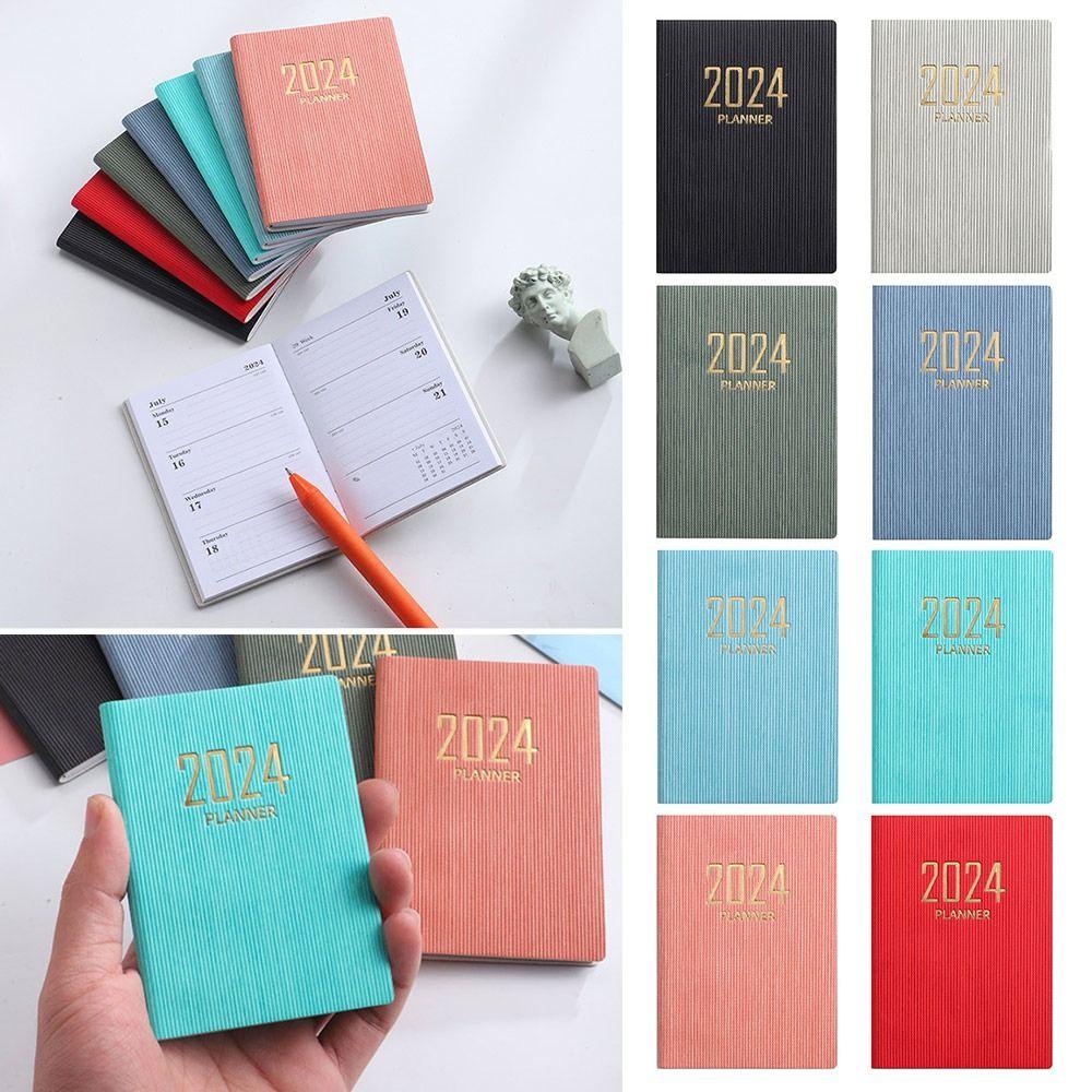 PISTA Sổ Ghi Chú Mini A7 2024 Agenda Bỏ Túi Tiện Lợi