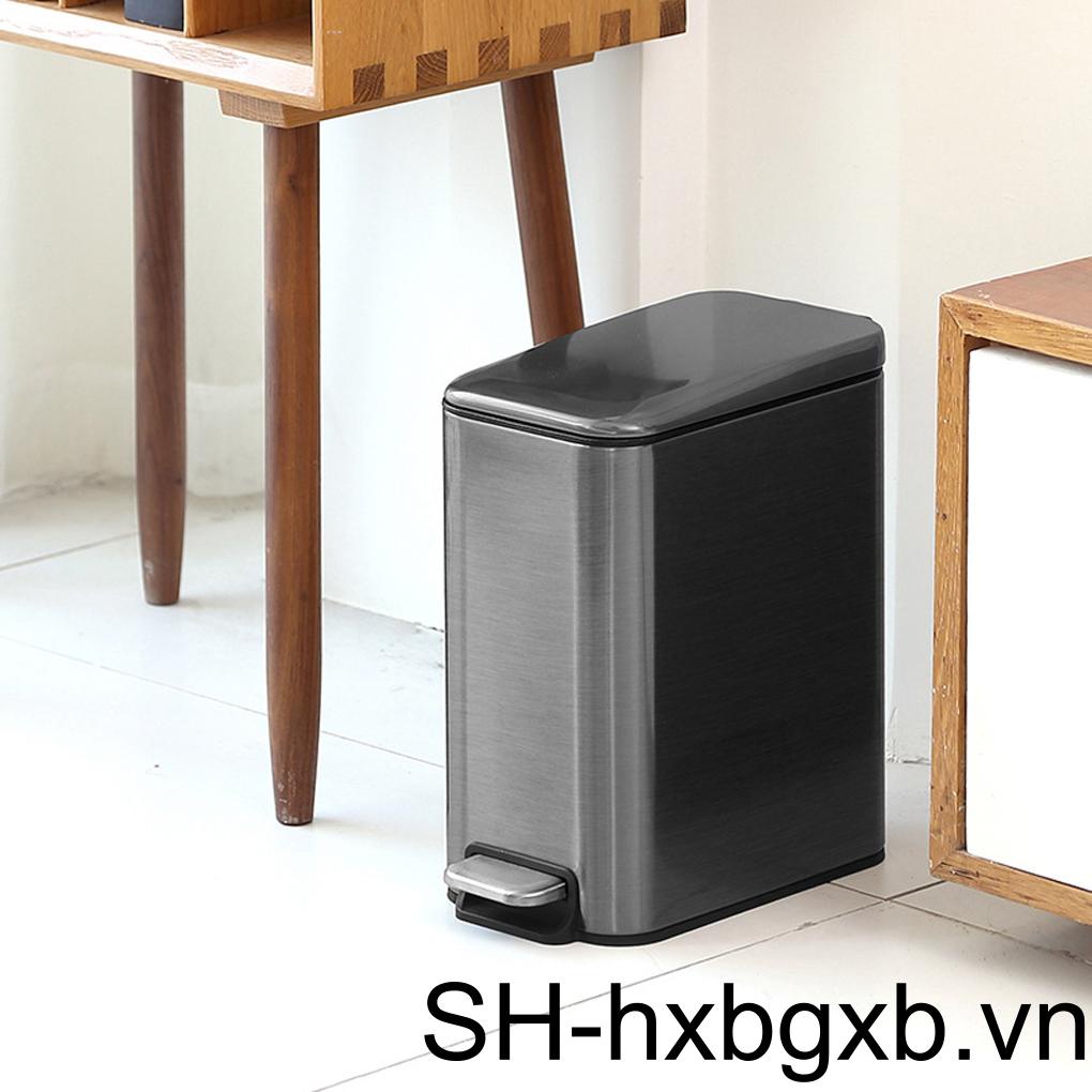 Thùng Rác Vệ Sinh Có Nắp Dọc 90 Độ Không Gây Tiếng Ồn + 1 5L