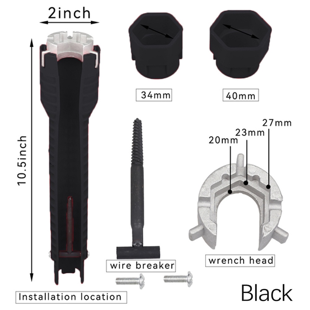 Cờ Lê Đa Năng 8 Trong 1 Chống Trượt Dùng Sửa Chữa Chìa Khóa Bồn Rửa Chén