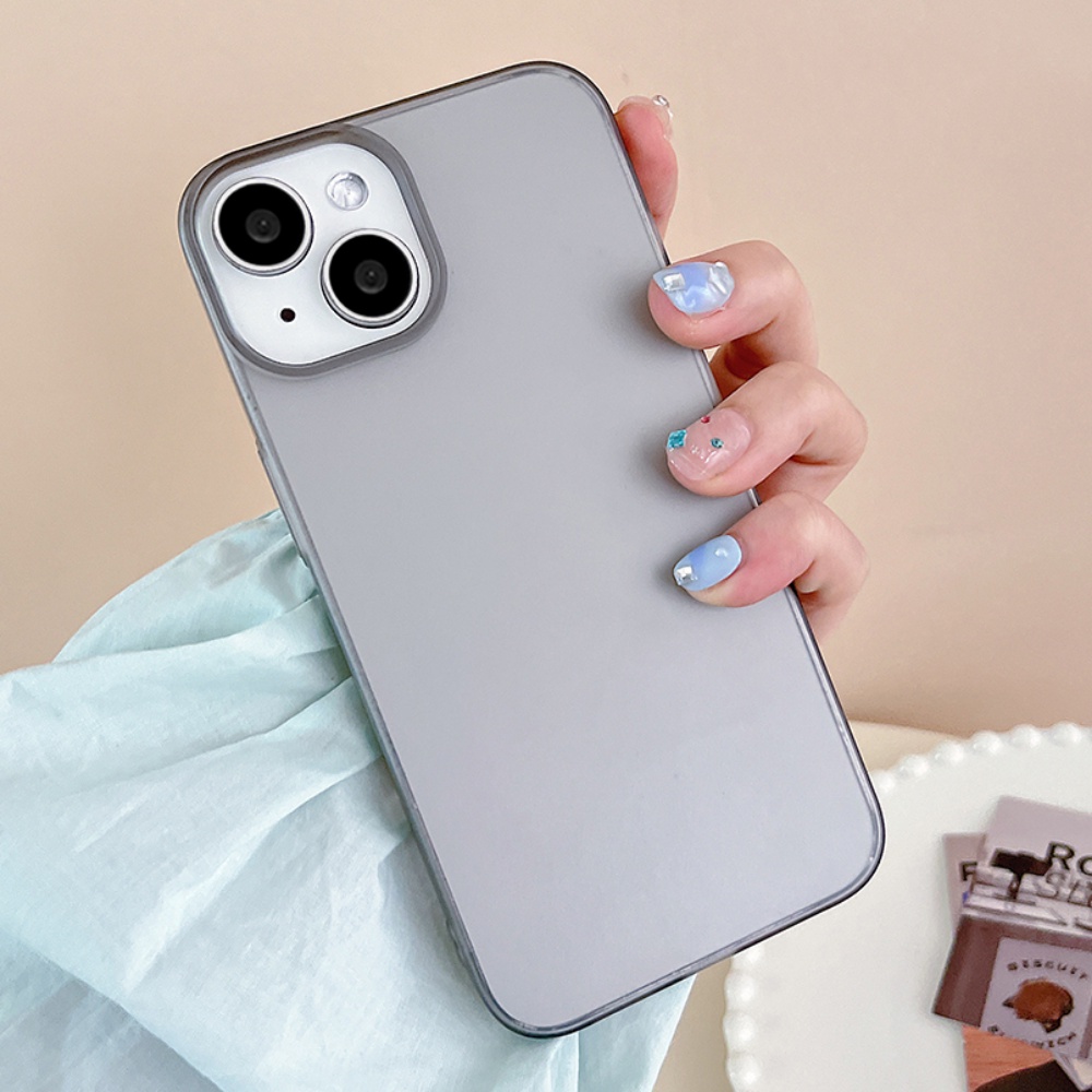 Ốp Điện Thoại TPU Mềm Chống Dấu Vân Tay Thiết Kế Đơn Giản Cho IPhone 12 13 14 Pro Max